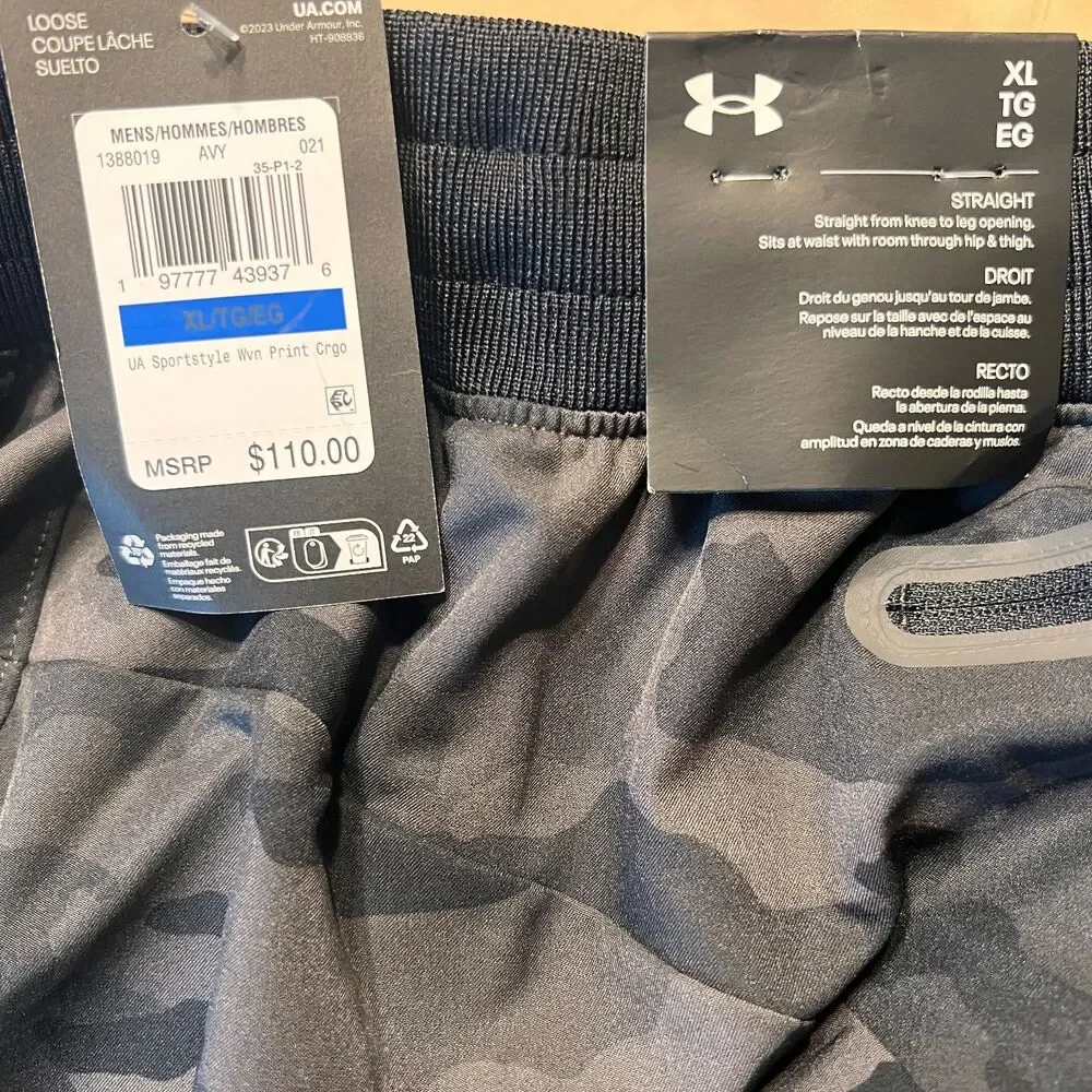 NEW Men's Under Armour Performance Pants Dark Green Camo XL